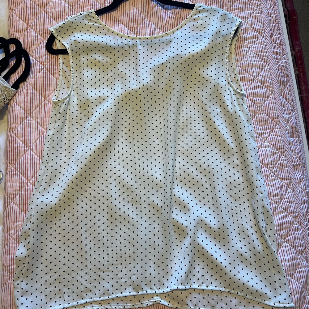 Halogen Black and White Sleeveless Blouse